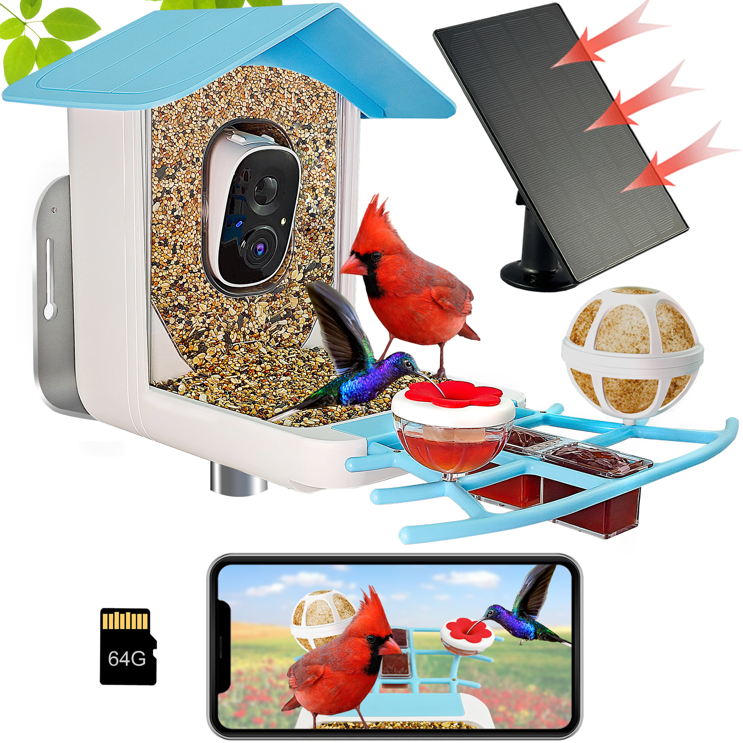 Bird Feeder Outdoor Camera, Wireless Bird Camera, Camera Built Wifi, Bird Cam